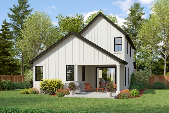 Exterior - Rear Elevation for Farmhouse House Plan #48-1074 - 4 bed, 2.5 bath