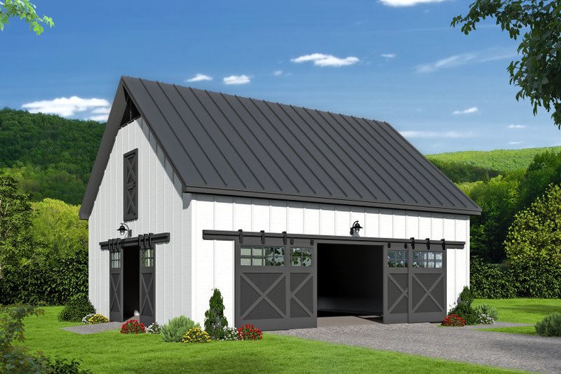 House Blueprint - Ranch Exterior - Front Elevation Plan #932-494