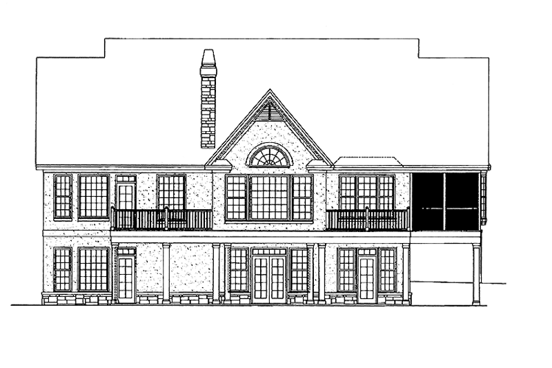 Home Plan - Exterior - Rear Elevation 1 for Traditional House Plan #929-503 - 4 bed, 3 bath