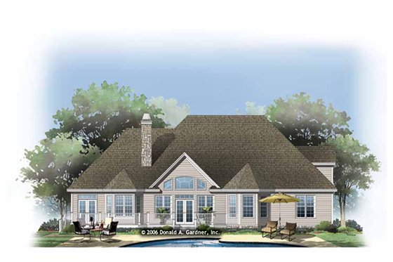 Traditional Exterior - Rear Elevation Plan #929-874