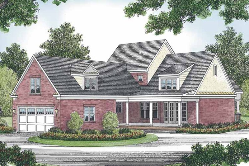 Architectural House Design - Exterior - Front Elevation 3 for Traditional House Plan #453-524 - 3 bed, 2 bath