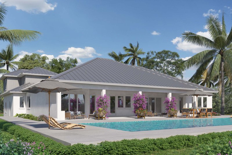 House Blueprint - Exterior - Rear Elevation for Southern House Plan #938-127 - 5 bed, 4.5 bath