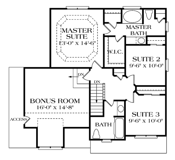 Dream House Plan - Country Floor Plan - Upper Floor Plan #453-287