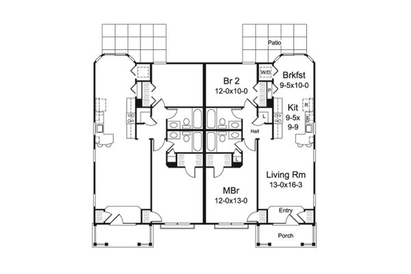 Country Floor Plan - Main Floor Plan #57-683
