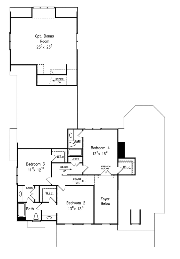 Country Floor Plan - Upper Floor Plan #927-276