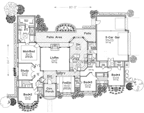 Dream House Plan - European Floor Plan - Main Floor Plan #310-433