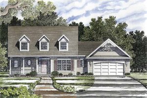 House Blueprint - Country Exterior - Front Elevation Plan #316-126