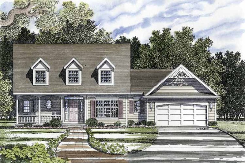 Home Plan - Country Exterior - Front Elevation Plan #316-126