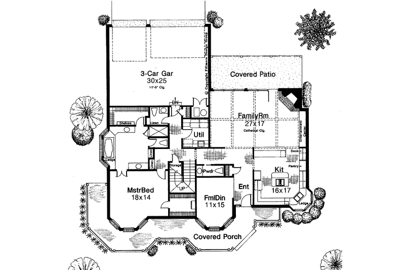 Dream House Plan - Floor Plan - Main Floor for Victorian House Plan #310-1111 - 4 bed, 3.5 bath