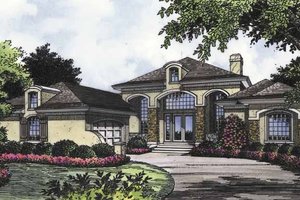 Dream House Plan - Exterior - Front Elevation for Mediterranean House Plan #417-660 - 4 bed, 4 bath