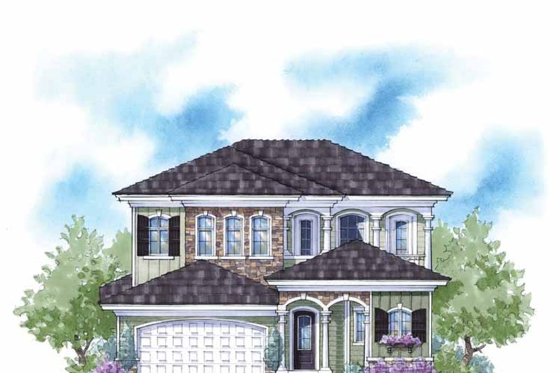 Architectural House Design - Exterior - Front Elevation 4 for Traditional House Plan #938-16 - 4 bed, 3.5 bath