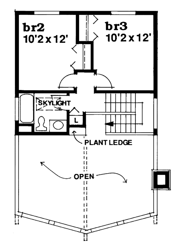 Dream House Plan - Cabin Floor Plan - Upper Floor Plan #47-881
