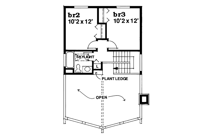 Dream House Plan - Floor Plan - Upper Floor for Cabin House Plan #47-881 - 3 bed, 2 bath