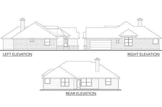Exterior - Other Elevation for Traditional House Plan #80-114 - 4 bed, 2 bath