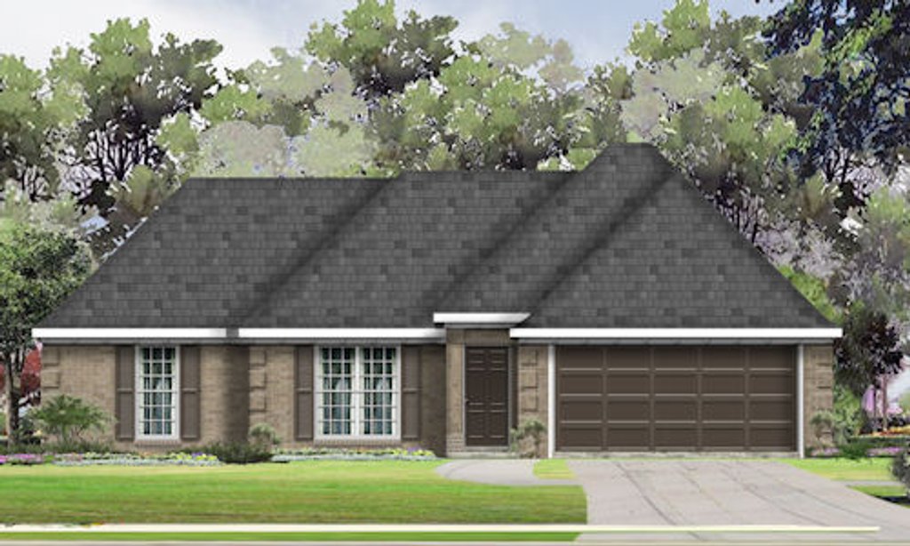 Exterior - Front Elevation 2 for Traditional House Plan #424-377 - 3 bed, 2 bath