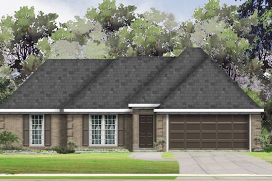 Exterior - Front Elevation for Traditional House Plan #424-377 - 3 bed, 2 bath
