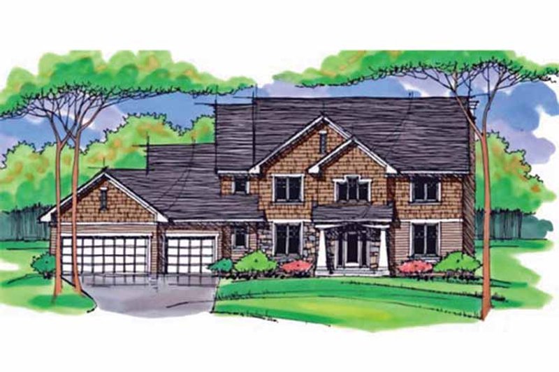 Home Plan - Exterior - Front Elevation 3 for Colonial House Plan #51-1012 - 4 bed, 3 bath