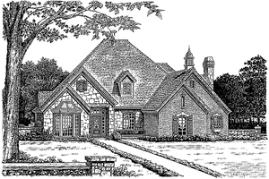 Dream House Plan - Exterior - Front Elevation for Country House Plan #310-1161 - 4 bed, 3.5 bath