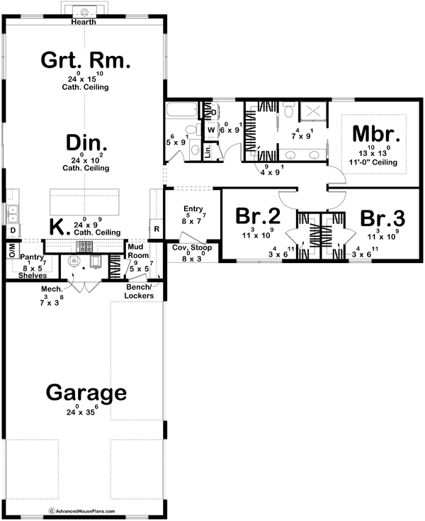 Home Plan - Barndominium Floor Plan - Main Floor Plan #455-406