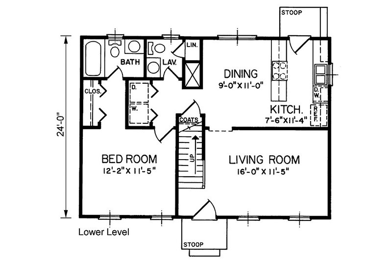 House Plan Design - Floor Plan - Main Floor for Traditional House Plan #54-634 - 3 bed, 2 bath