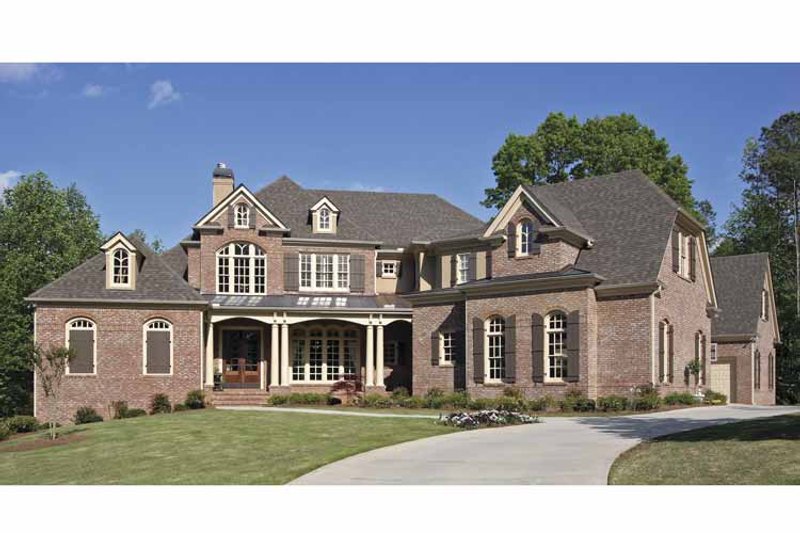 House Blueprint - Exterior - Front Elevation 3 for European House Plan #54-281 - 4 bed, 3.5 bath