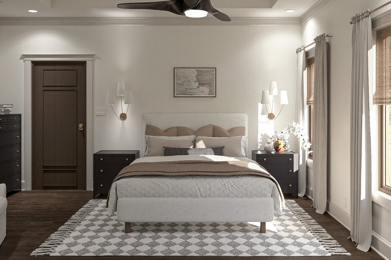 Home Plan - Interior - Master Bedroom for Cottage House Plan #455-429 - 3 bed, 2 bath