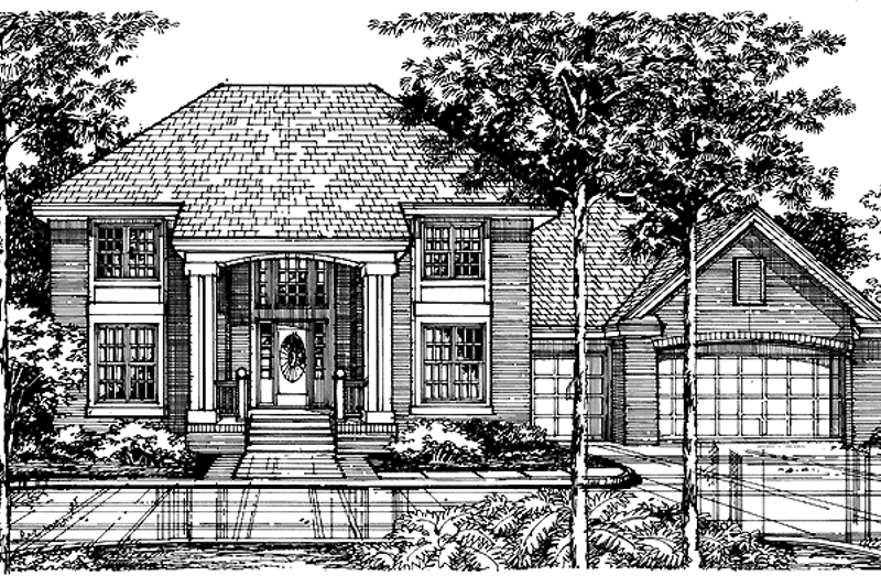 Dream House Plan - Classical Exterior - Front Elevation Plan #320-607