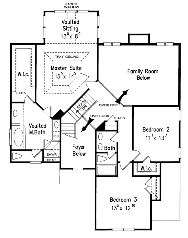 Home Plan - Country Floor Plan - Upper Floor Plan #927-842