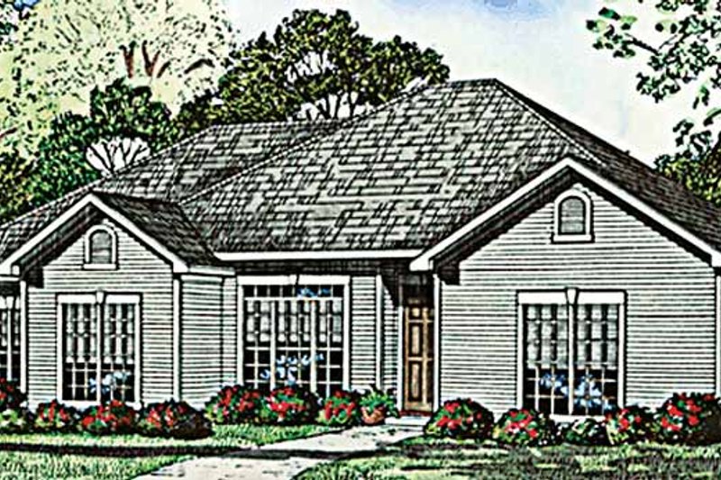House Blueprint - Ranch Exterior - Front Elevation Plan #17-3109