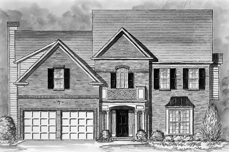 Home Plan - Exterior - Front Elevation 3 for Country House Plan #54-240 - 4 bed, 2.5 bath