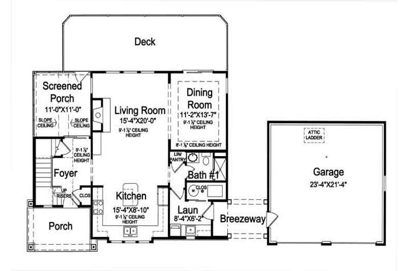 Dream House Plan - Floor Plan - Main Floor for Country House Plan #46-476 - 3 bed, 3 bath