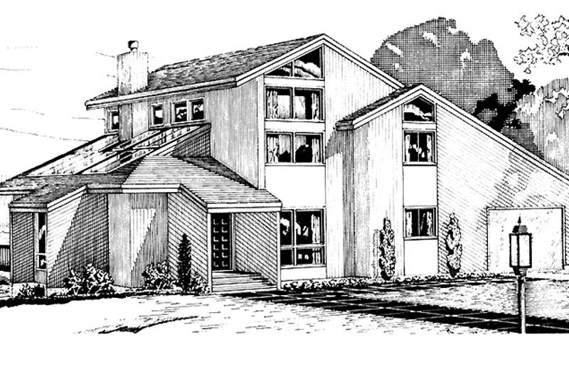 House Plan Design - Contemporary Exterior - Front Elevation Plan #320-1179