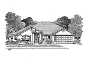 House Blueprint - Mediterranean Exterior - Front Elevation Plan #999-100
