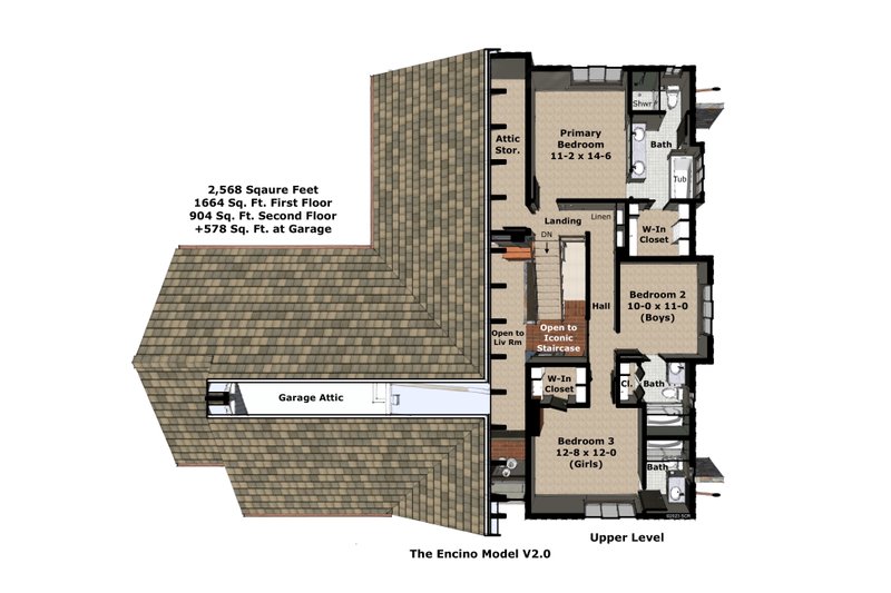 Dream House Plan - Floor Plan - Upper Floor for Modern House Plan #489-16 - 4 bed, 4.5 bath