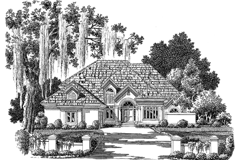 Dream House Plan - Exterior - Front Elevation 3 for Mediterranean House Plan #930-106 - 4 bed, 5 bath