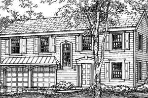 Architectural House Design - Colonial Exterior - Front Elevation Plan #320-1060