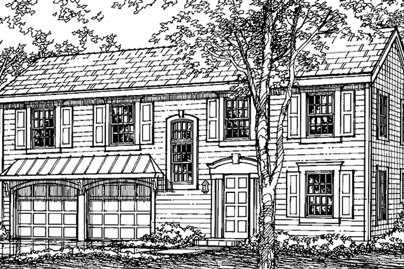 House Design - Colonial Exterior - Front Elevation Plan #320-1060