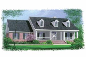 House Plan Design - Exterior - Front Elevation for Colonial House Plan #15-327 - 3 bed, 2 bath