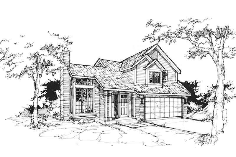 Architectural House Design - Bungalow Exterior - Front Elevation Plan #320-713