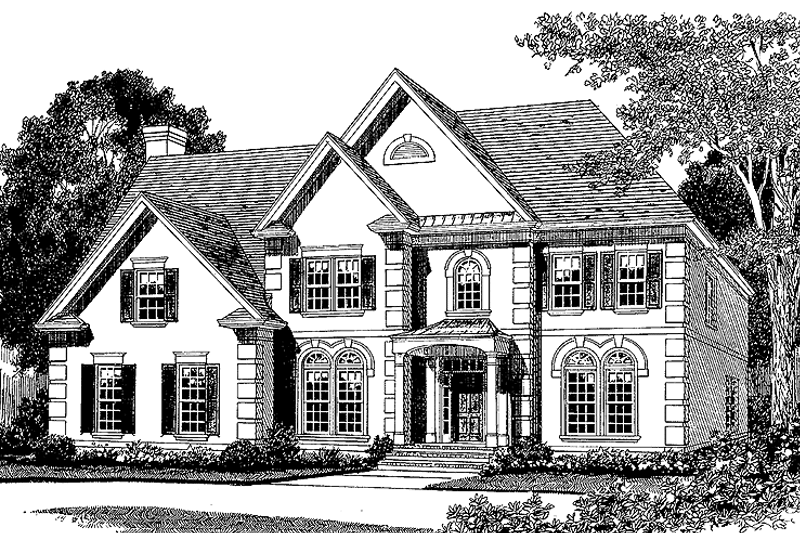 Dream House Plan - Traditional Exterior - Front Elevation Plan #453-411