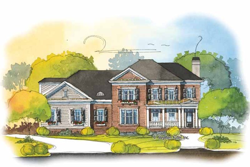 Dream House Plan - Colonial Exterior - Front Elevation Plan #429-400