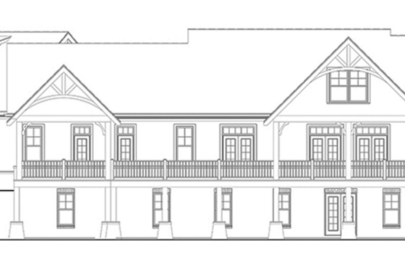 Architectural House Design - Exterior - Rear Elevation 5 for Craftsman House Plan #119-426 - 3 bed, 3.5 bath