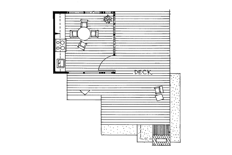 House Blueprint - Floor Plan - Main Floor for Prairie House Plan #1048-1, 0 bath