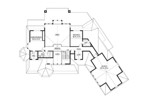 Floor Plan - Upper Floor for Craftsman House Plan #132-517 - 3 bed, 2.5 bath