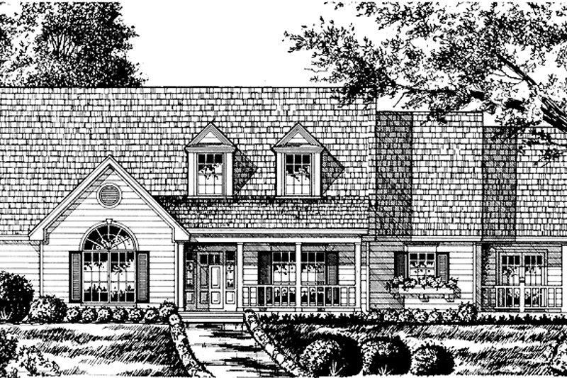 Home Plan - Country Exterior - Front Elevation Plan #40-482