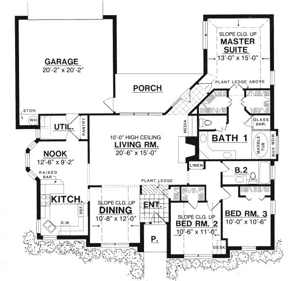 Home Plan - European Floor Plan - Main Floor Plan #40-162