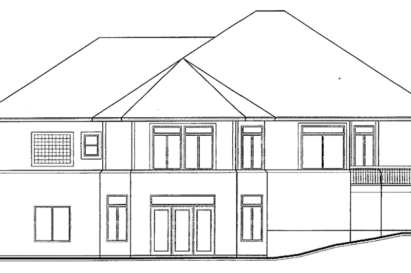 House Blueprint - Exterior - Rear Elevation for Traditional House Plan #308-290 - 2 bed, 2 bath