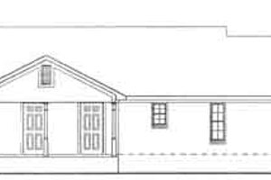 Exterior - Rear Elevation for Southern House Plan #406-242 - 3 bed, 2 bath