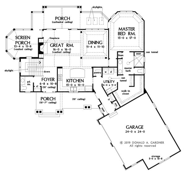 Craftsman Floor Plan - Main Floor Plan #929-1103