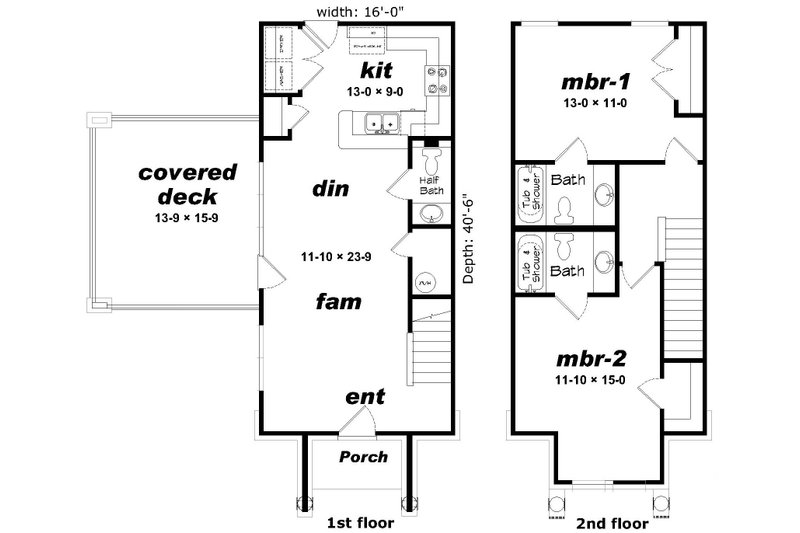 Home Plan - Floor Plan - Main Floor for Contemporary House Plan #932-134 - 2 bed, 2.5 bath